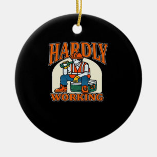 Bone Hands Heart Lesbian Goth Minimal Design Ceramic Tree Decoration