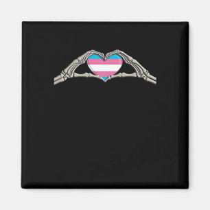 Bone Hands Heart Transgender Goth Magnet