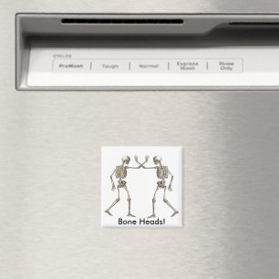 Bone Heads Skeletons Refrigerator Magnet