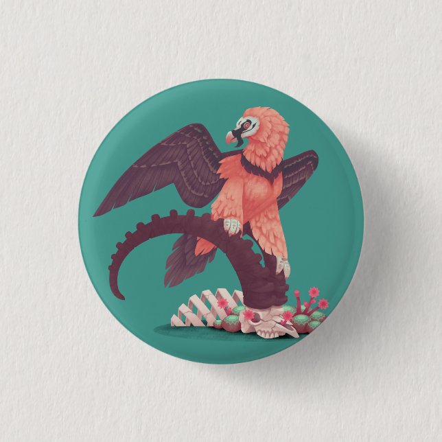 Bone King 3 Cm Round Badge (Front)