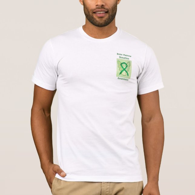 Bone Marrow Donation Awareness Green Ribbon Tee (Front)