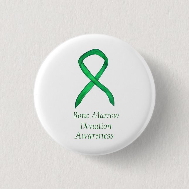 Bone Marrow Donation Awareness  Ribbon Custom Pin (Front)