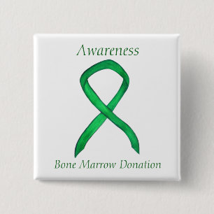 Bone Marrow Donation Awareness Ribbon Custom Pin