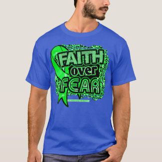 Bone Marrow Donation Awareness Ribbon Faith Over F T-Shirt