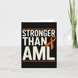 Bone Marrow Orange Ribbon Acute Myeloid Leukaemia Card