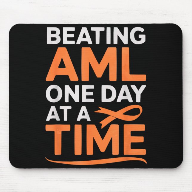 Bone marrow orange ribbon acute myeloid leukaemia mouse pad (Front)