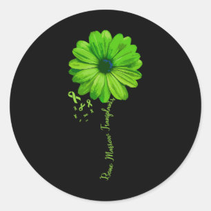 Bone Marrow Transplant Family Survivor Pretty Gif Classic Round Sticker