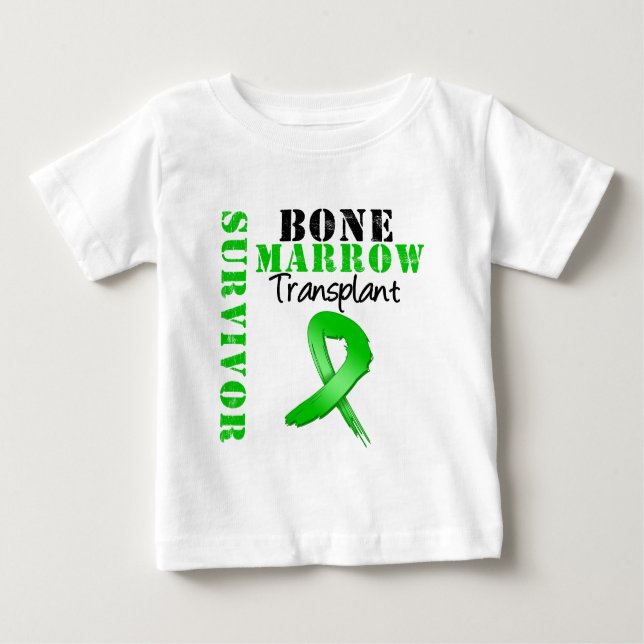 Bone Marrow Transplant Survivor Ribbon Baby T-Shirt (Front)