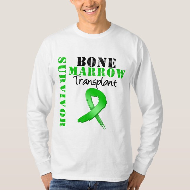 Bone Marrow Transplant Survivor Ribbon T-Shirt (Front)