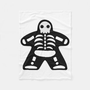 Bone Meeple Skeleton Halloween Board Gamer Gift Fleece Blanket
