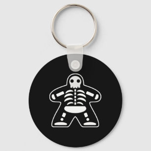 Bone Meeple Skeleton Halloween Board Gamer Gift  Key Ring