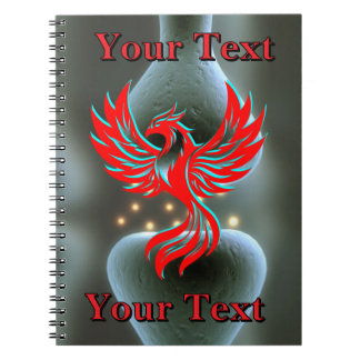 Bone Nerve Phoenix Fantasy Science Customisable Notebook