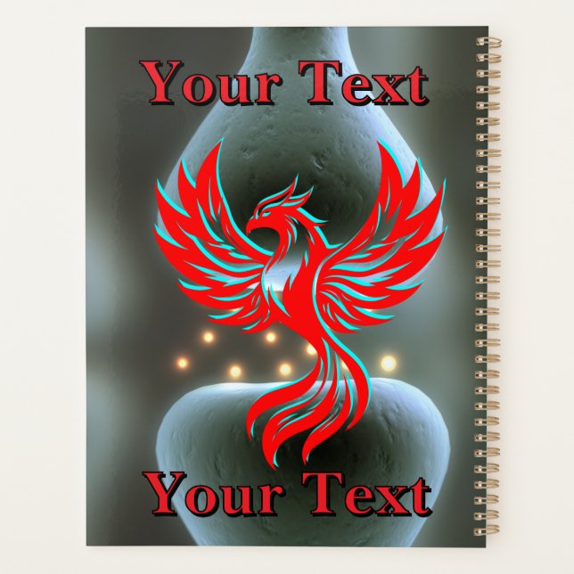Bone Nerve Phoenix Fantasy Science Customisable Planner (Back)