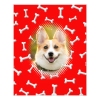 Bone Pattern Dog Frame Print