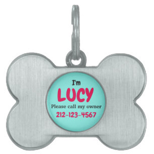 Bone shaped dog tag