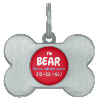 Bone shaped dog tag