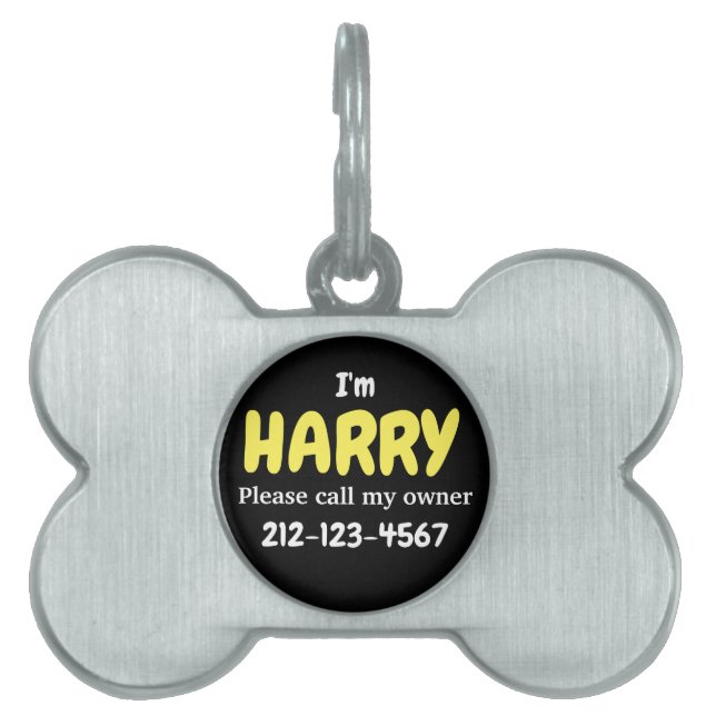 Bone shaped dog tag (Front)