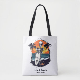 Bone Surfer Tote Bag