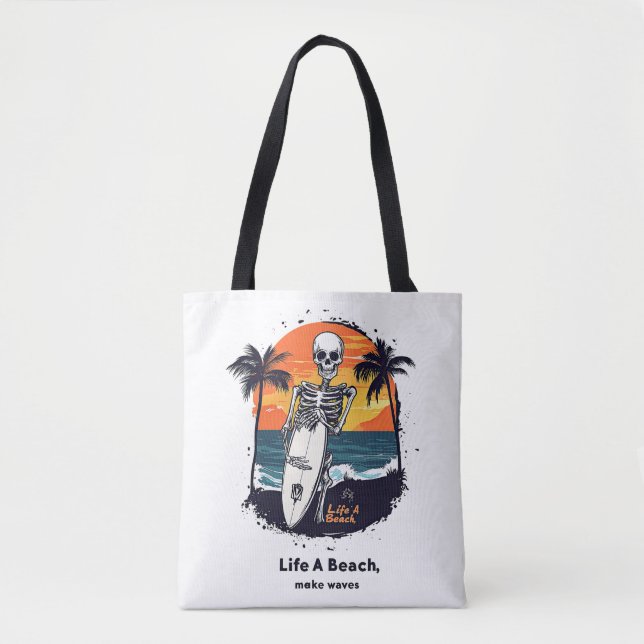 Bone Surfer Tote Bag (Front)