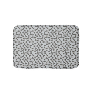 Bone Texture Pattern Greyscale Bath Mat