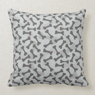Bone Texture Pattern Greyscale Cushion