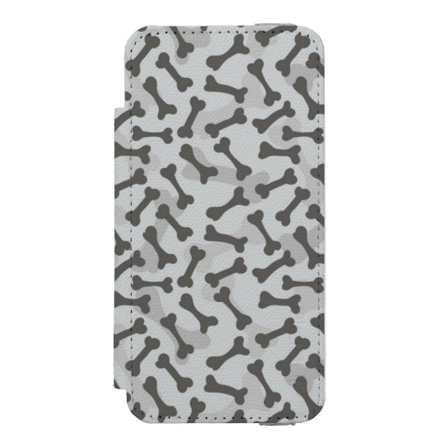 Bone Texture Pattern Greyscale Incipio iPhone Wallet Case (Folio Front)
