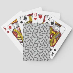 Bone Texture Pattern Greyscale Playing Cards
