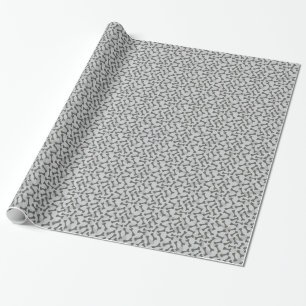 Bone Texture Pattern Greyscale Wrapping Paper