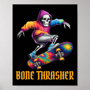 Bone Thrasher Skeleton Halloween Costume  Poster