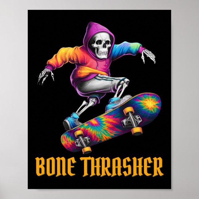 Bone Thrasher Skeleton Halloween Costume  Poster (Front)