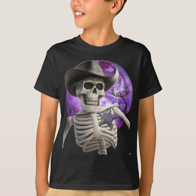 Bone to Be Wild, Boney James Skeleton T-Shirt (Front)
