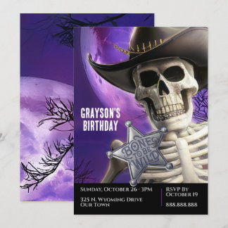 Bone to be Wild, Country Western Skeleton Invitation