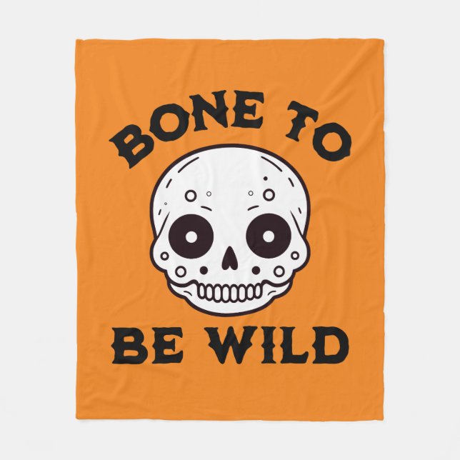 Bone to be wild fleece blanket (Front)