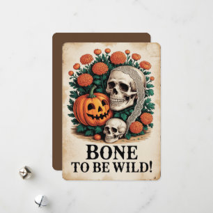 "Bone To Be Wild!" Halloween Holiday Card