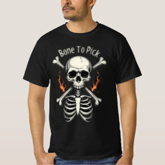 Bone to Pick Horror Skeleton Halloween's Day Men T-Shirt