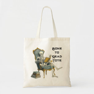 Bone To Read Skeleton Tote Bag