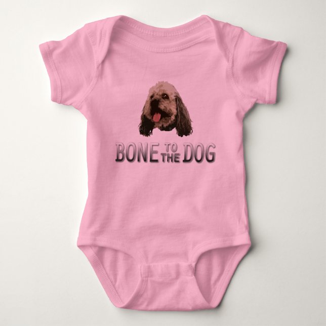 Bone to the Dog Baby Romper Baby Bodysuit (Front)