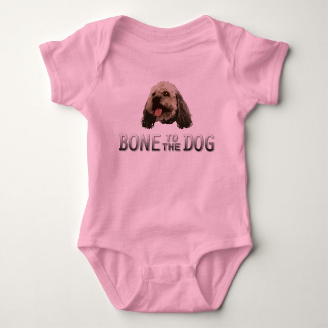 Bone to the Dog Baby Romper Bodysuit (Front)
