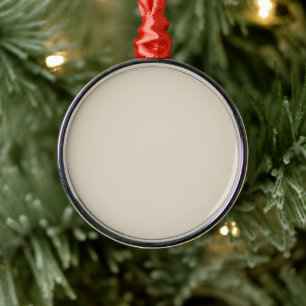 Bone White Round Metal Tree Decoration