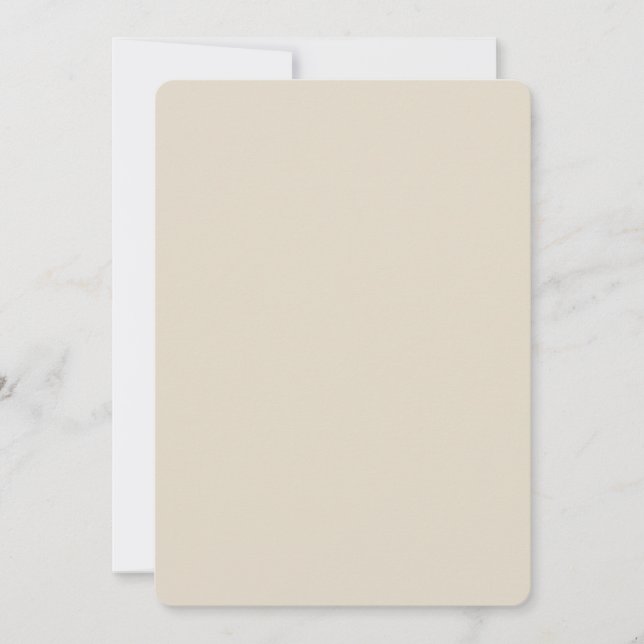 Bone White Rounded Invitation Card (Front)