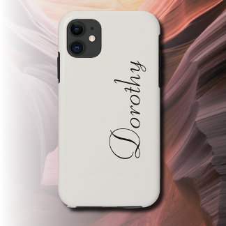 Bone White Solid Colour | Minimalist Name
