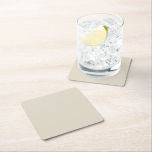 Bone White Square Paper Coaster