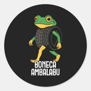 Boneca Ambalabu Italian Brainrot Funny Meme  Classic Round Sticker