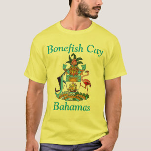 Bonefish Cay, Bahamas with Coat of Arms T-Shirt