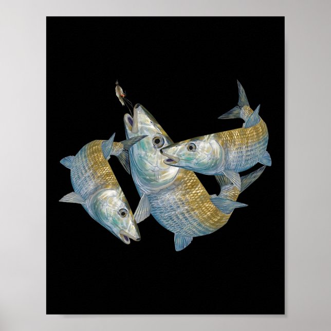 Bonefish Hunting A Salt Water Fly Fishing &amp; De Poster (Front)
