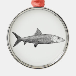 Bonefish Logo Metal Tree Decoration