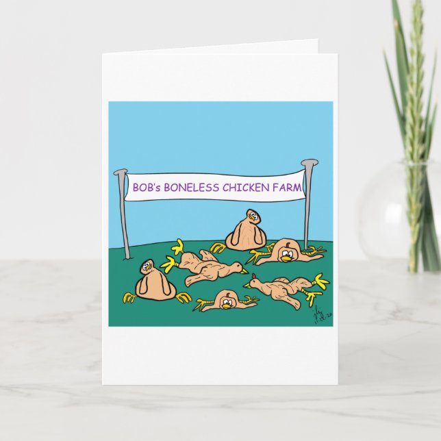 Boneless Chicken greeting card (Front)
