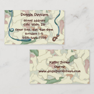 Bones and Leash Pet Dogs Business Card