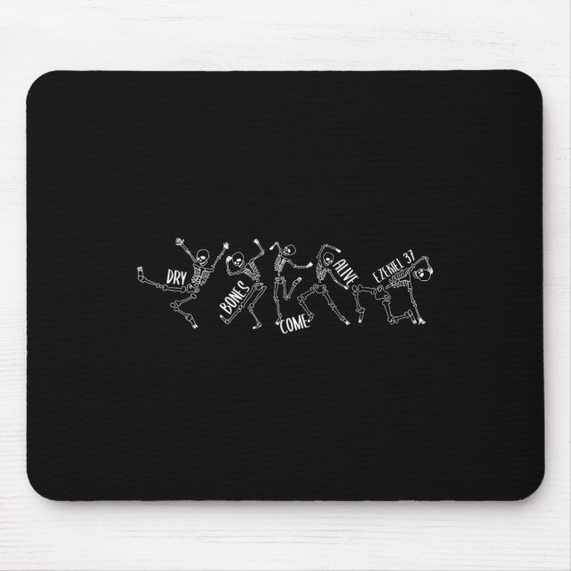 Bones Come Alive Ezekiel 37 Halloween Skeleton Sku Mouse Pad (Front)