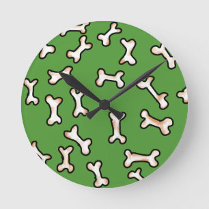 Bones Design Round Clock